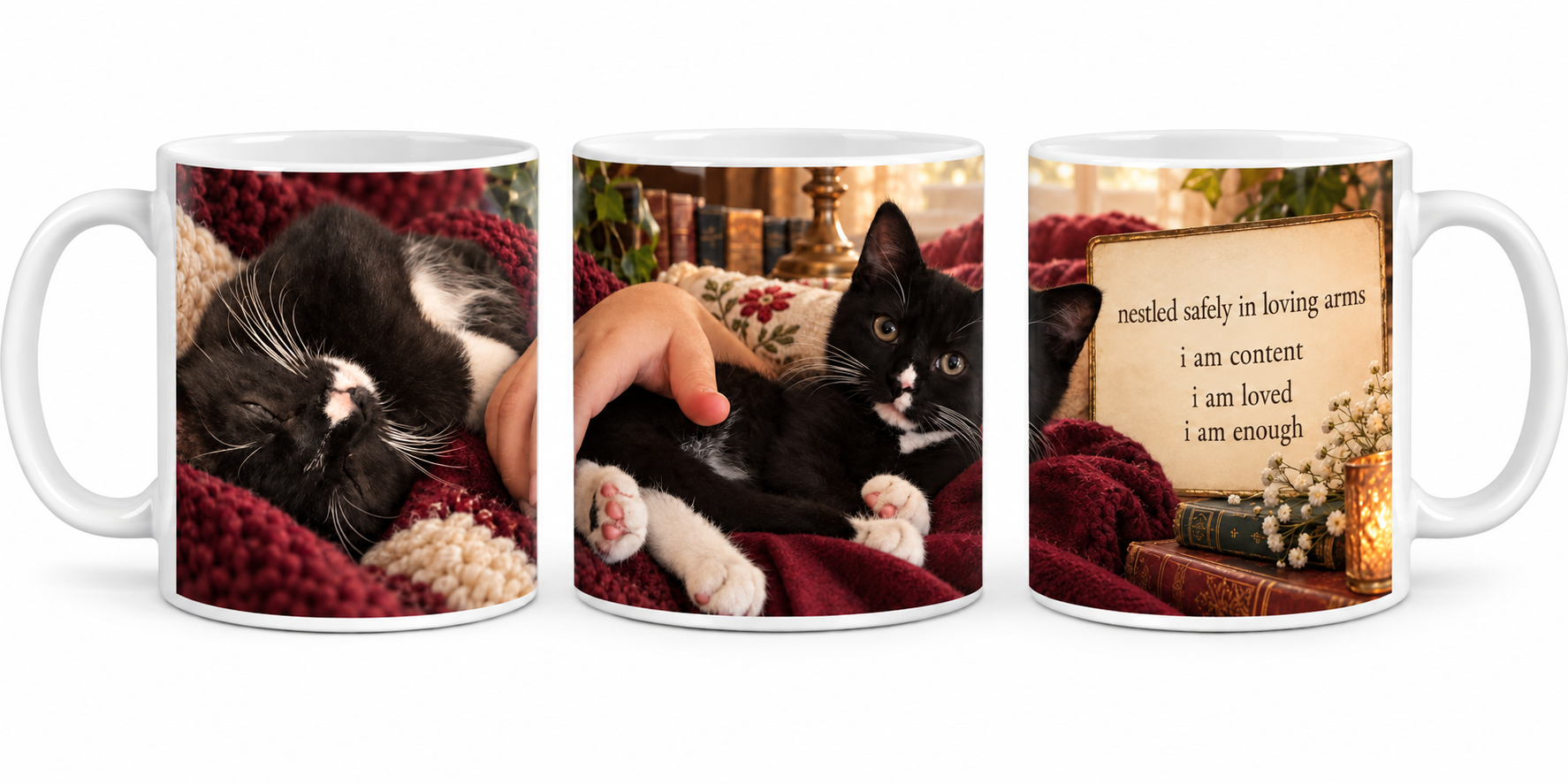 For My Abby and Yours shown across three mug views