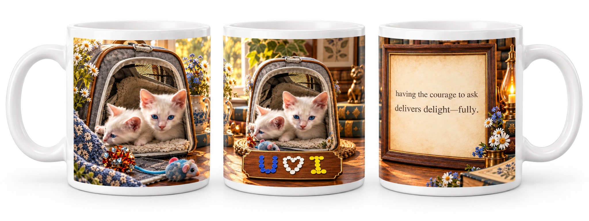 For My Lily and Yours shown across three mug views