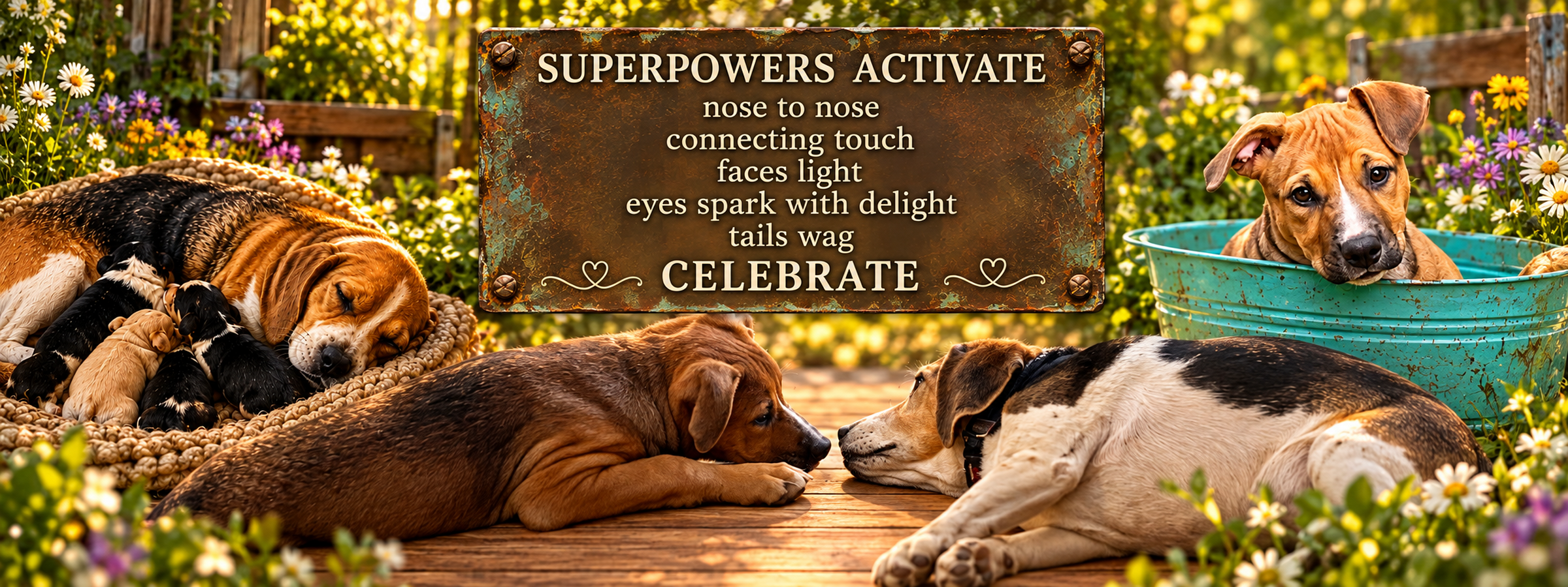 Superpowers Activate community thank-you mug wrap with authentic rescue photographs