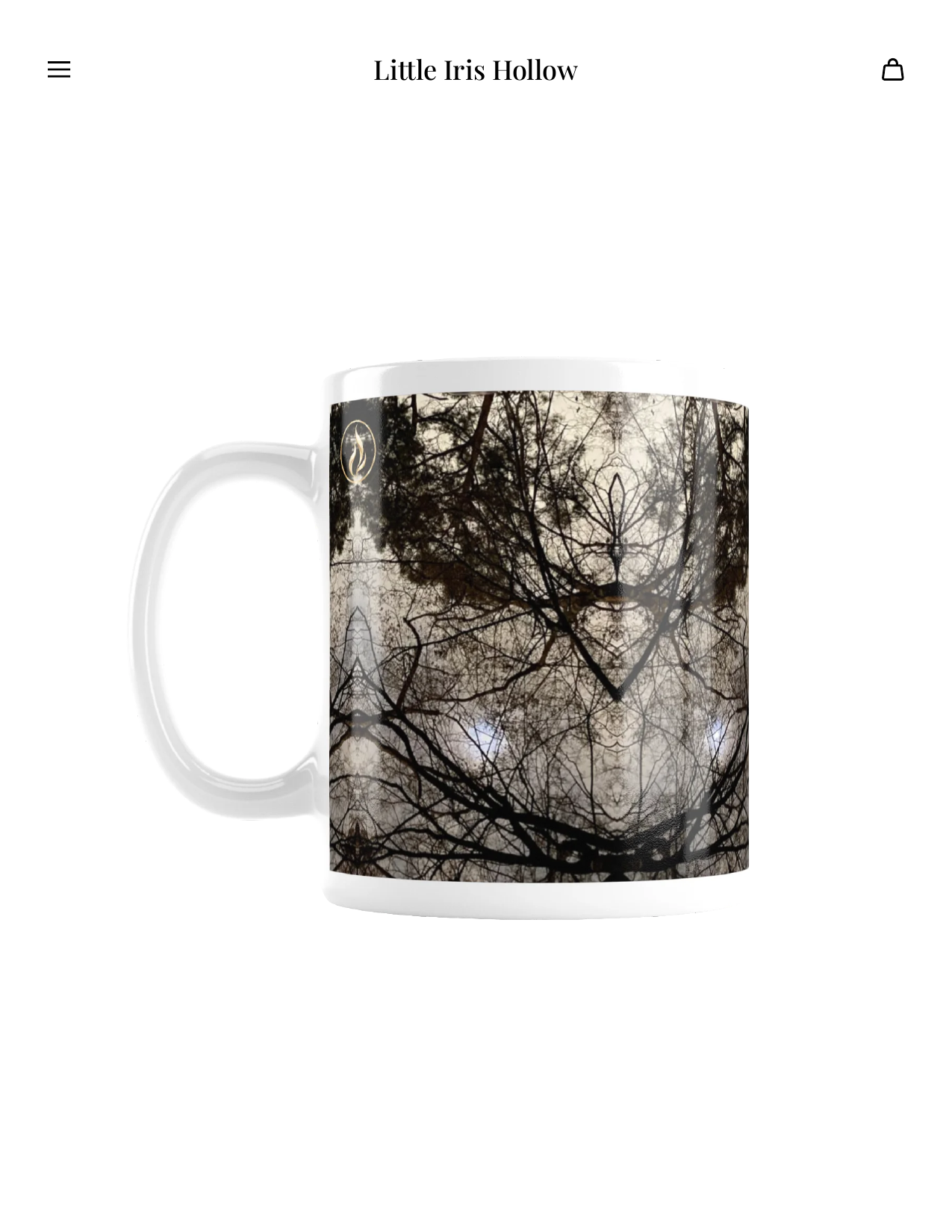 Rooted Sky on an eleven-ounce mug, shown from the centered front view with the handle at left